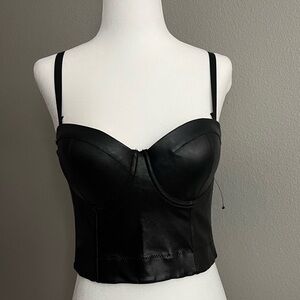 Akira corset faux leather vegan leather size S